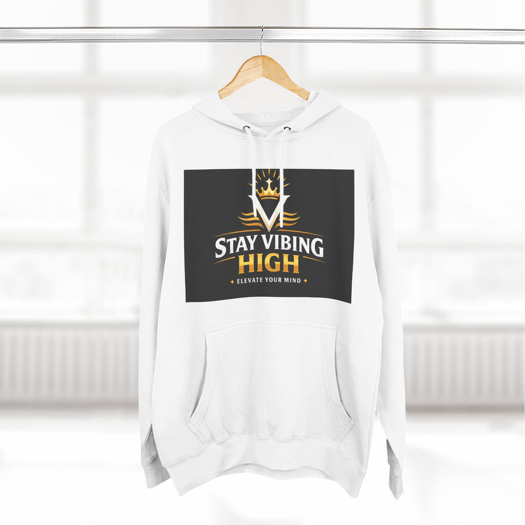 Stay Vibing High Hoodie — Inspirational Crown Graphic Pullover