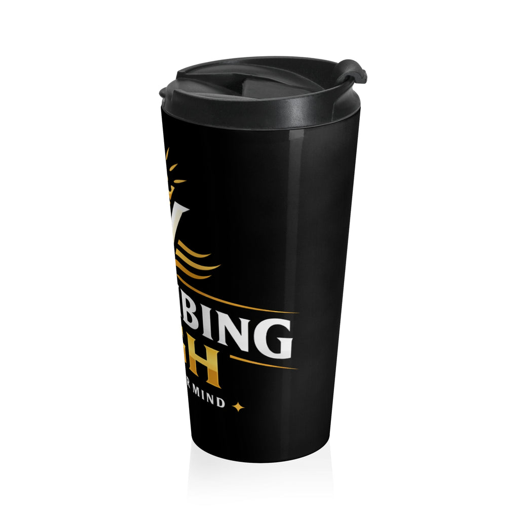 Stainless Steel Travel Mug — "Stay Vibin' High" Insulated Coffee Tumbler