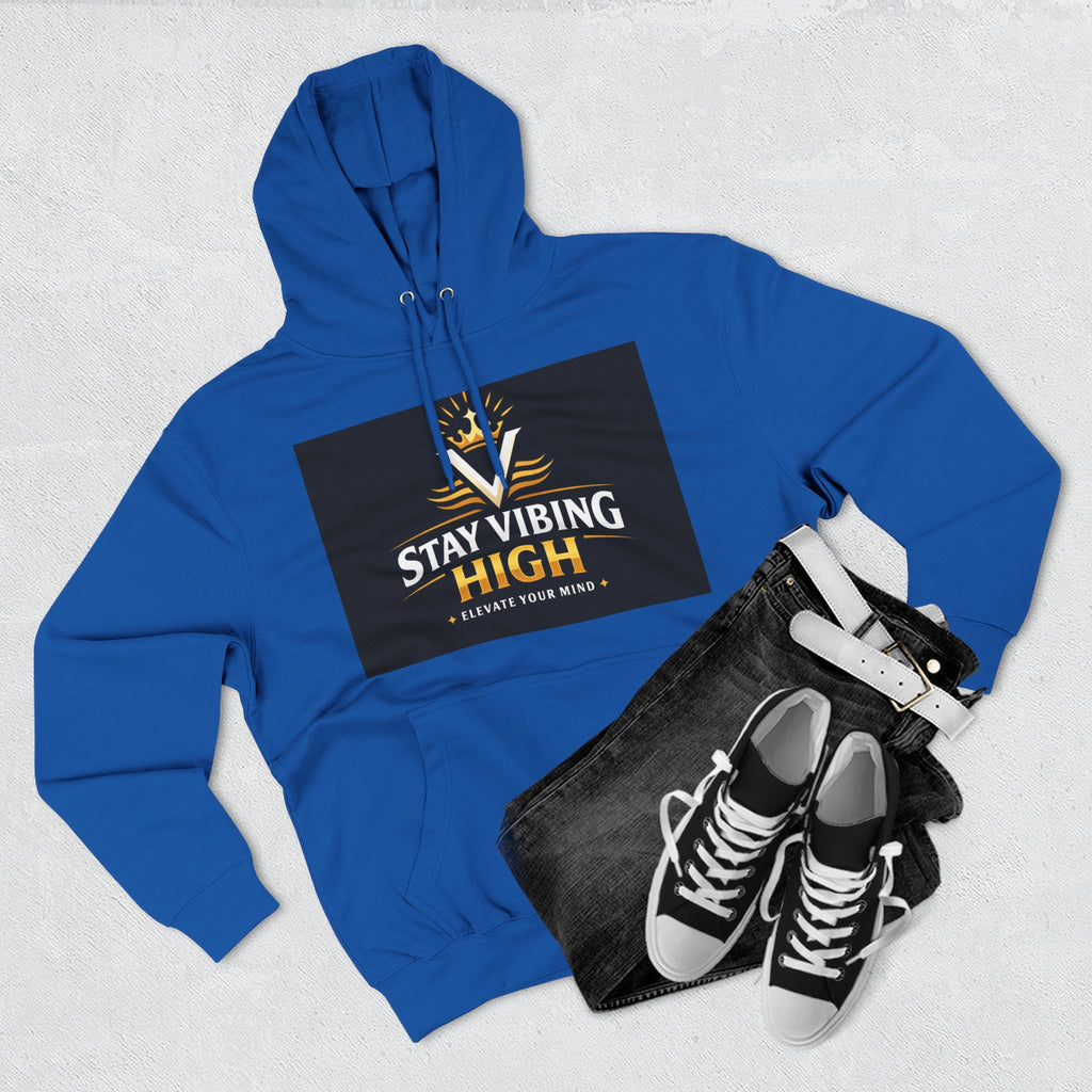 Stay Vibing High Hoodie — Inspirational Crown Graphic Pullover
