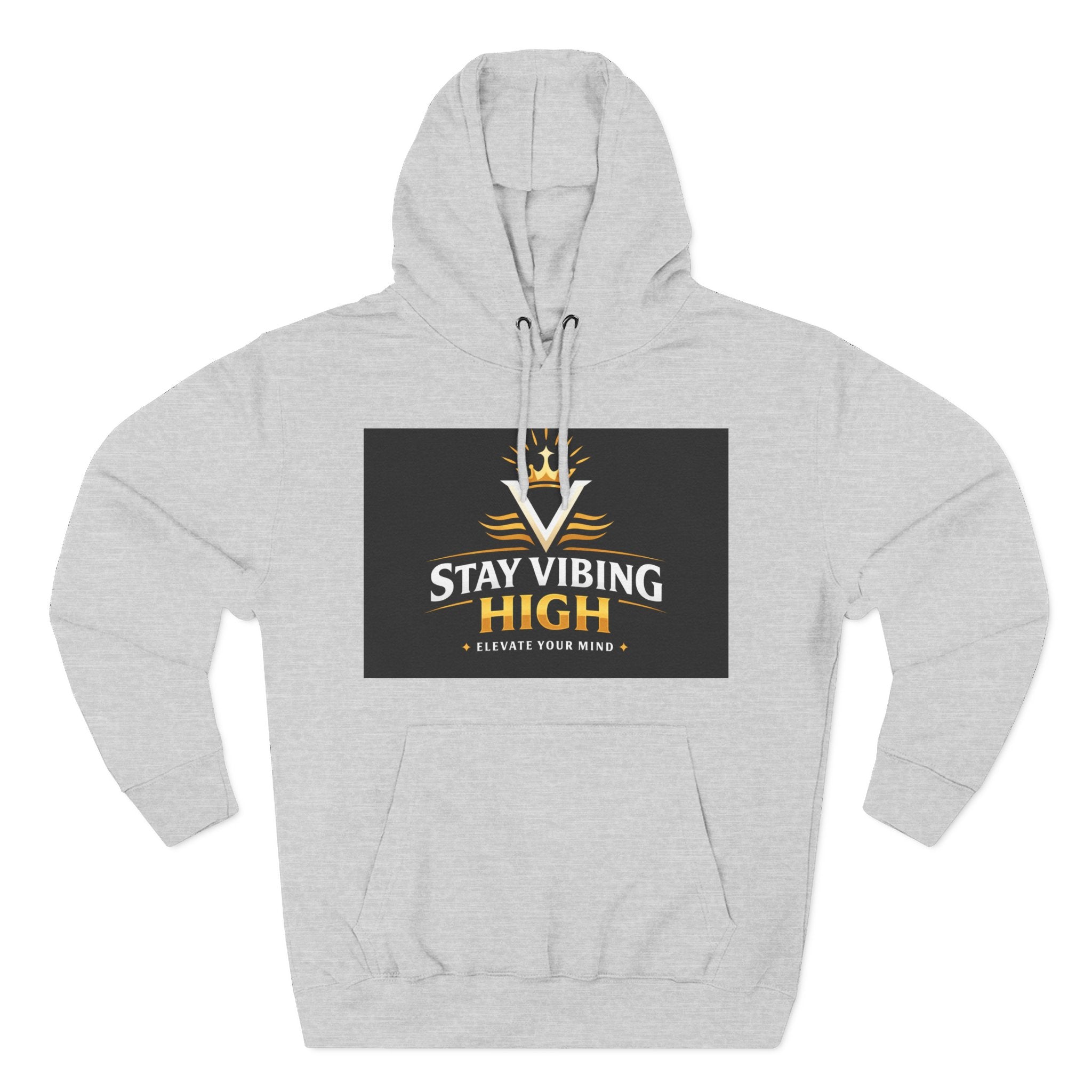 Stay Vibing High Hoodie — Inspirational Crown Graphic Pullover