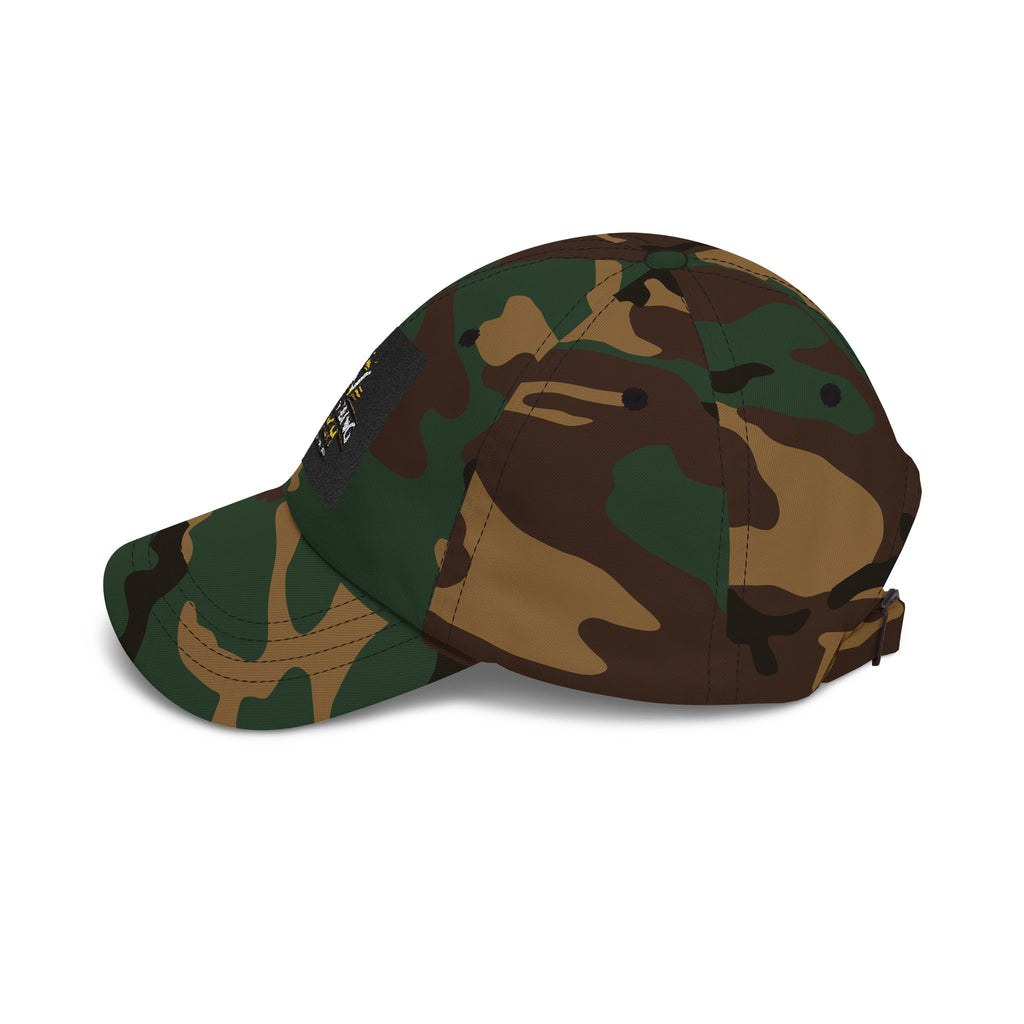 Stay Vibing High Dad Cap — Embroidered Retro Sunrise Hat