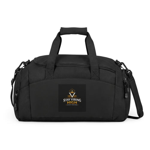 Gym Bag — "Stay Vibing High" Motivational Sports Duffel