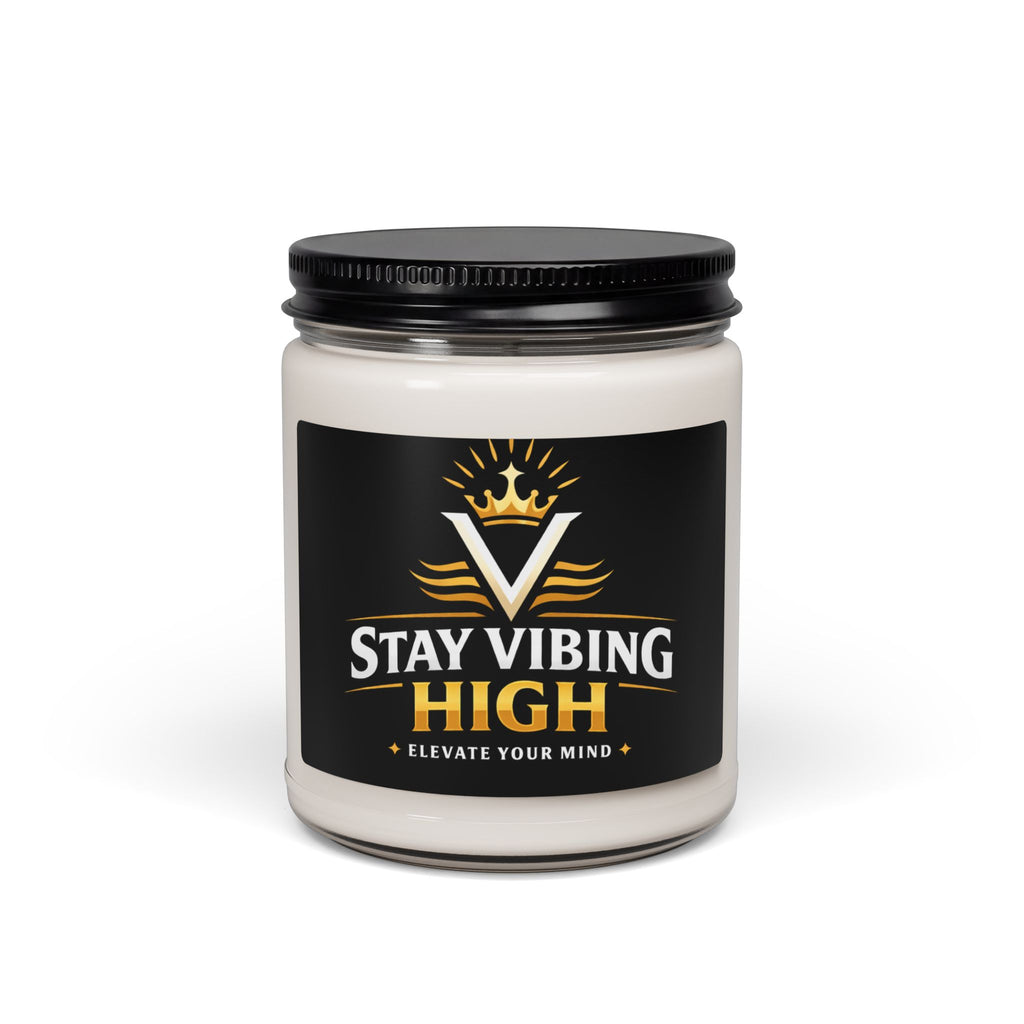 Stay Vibing High Scented Soy Candle — 9oz Motivational Aromatherapy Jar