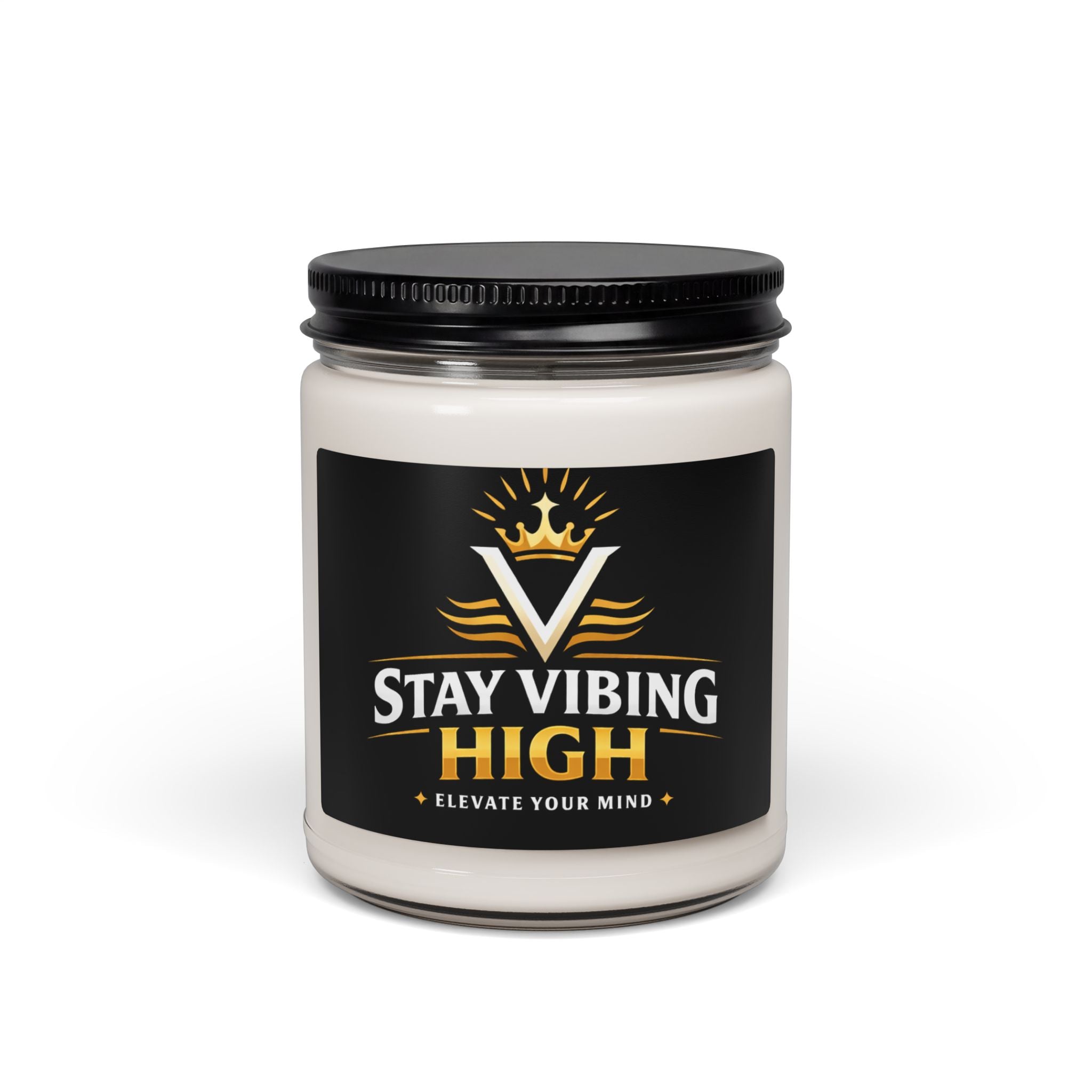 Stay Vibing High Scented Soy Candle — 9oz Motivational Aromatherapy Jar