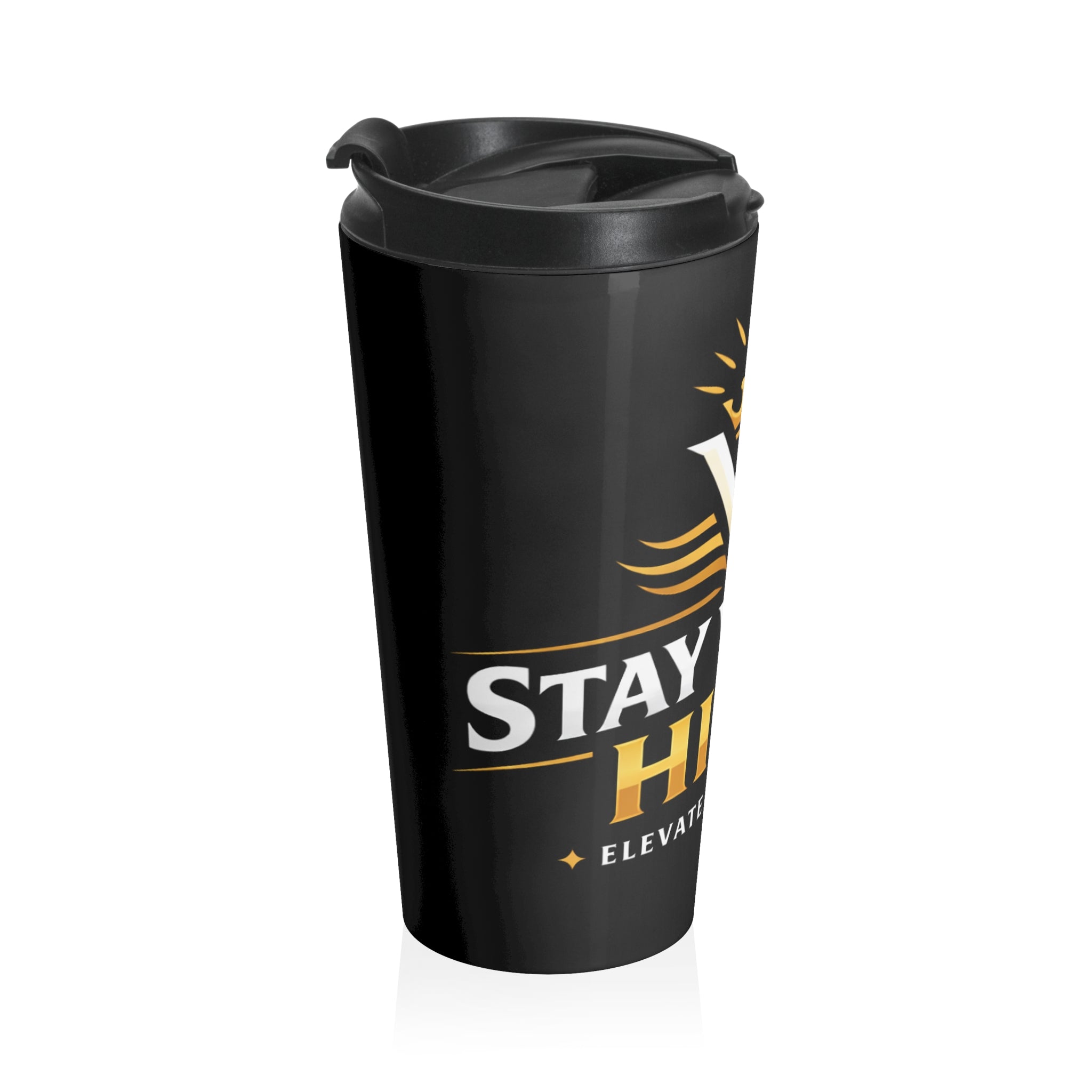 Stainless Steel Travel Mug — "Stay Vibin' High" Insulated Coffee Tumbler