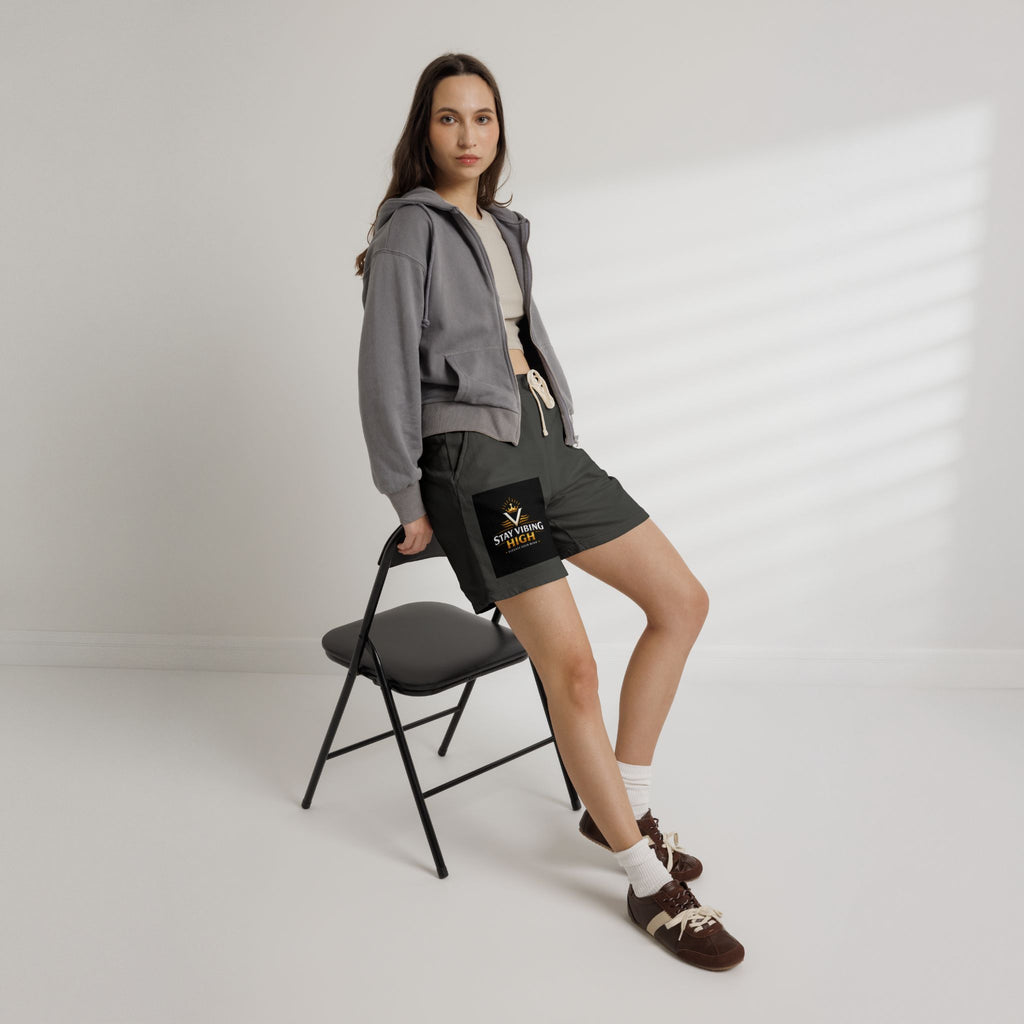 Stay Vibing High Sweat Shorts — Garment-Dyed Fleece Lounge Shorts