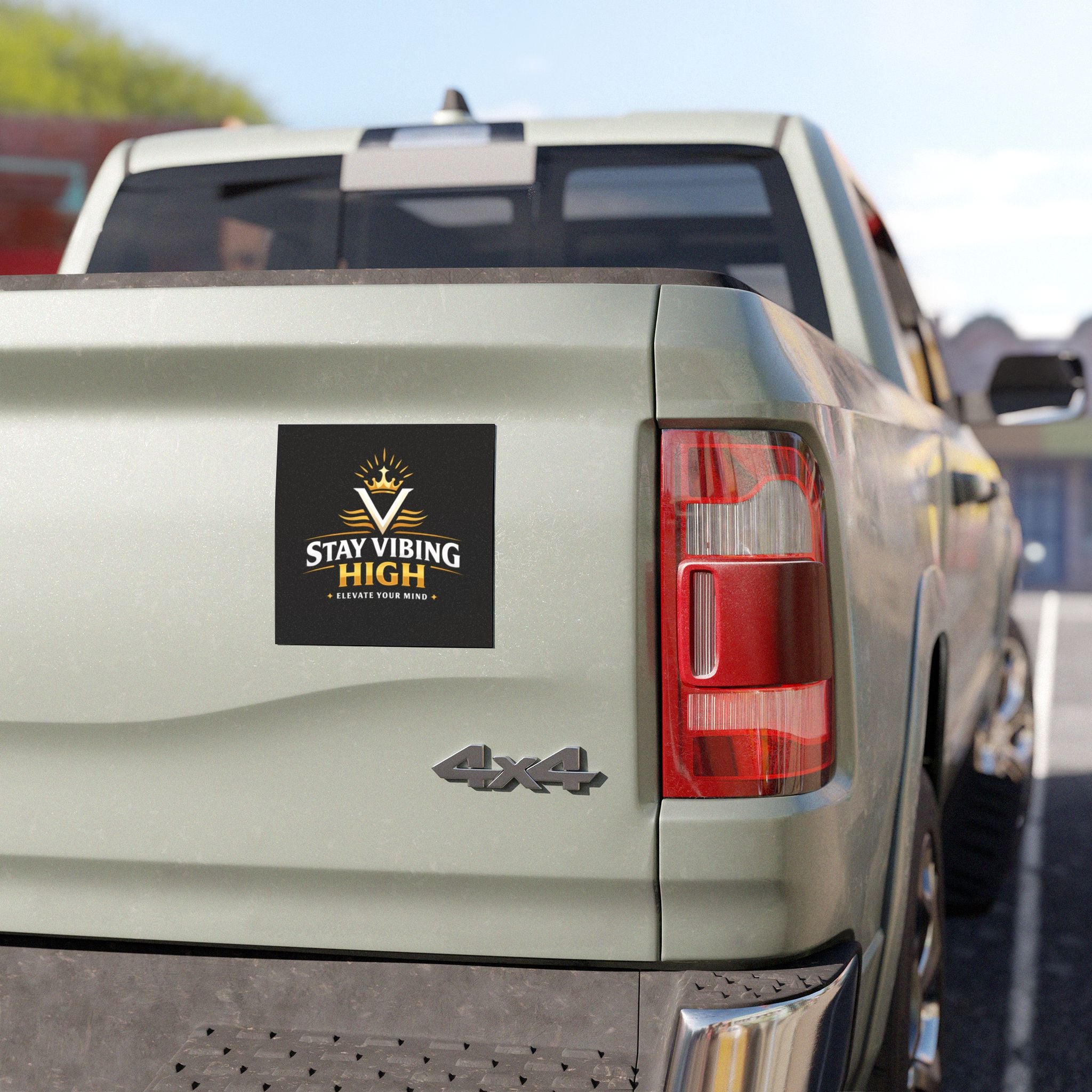 Stay Vibing High Car Magnet — "Elevate Your Mind" Motivational Auto Decal