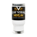 Stay Vibing High Travel Mug — 14oz Stainless Steel Handle Tumbler (Elevate Your Mind)
