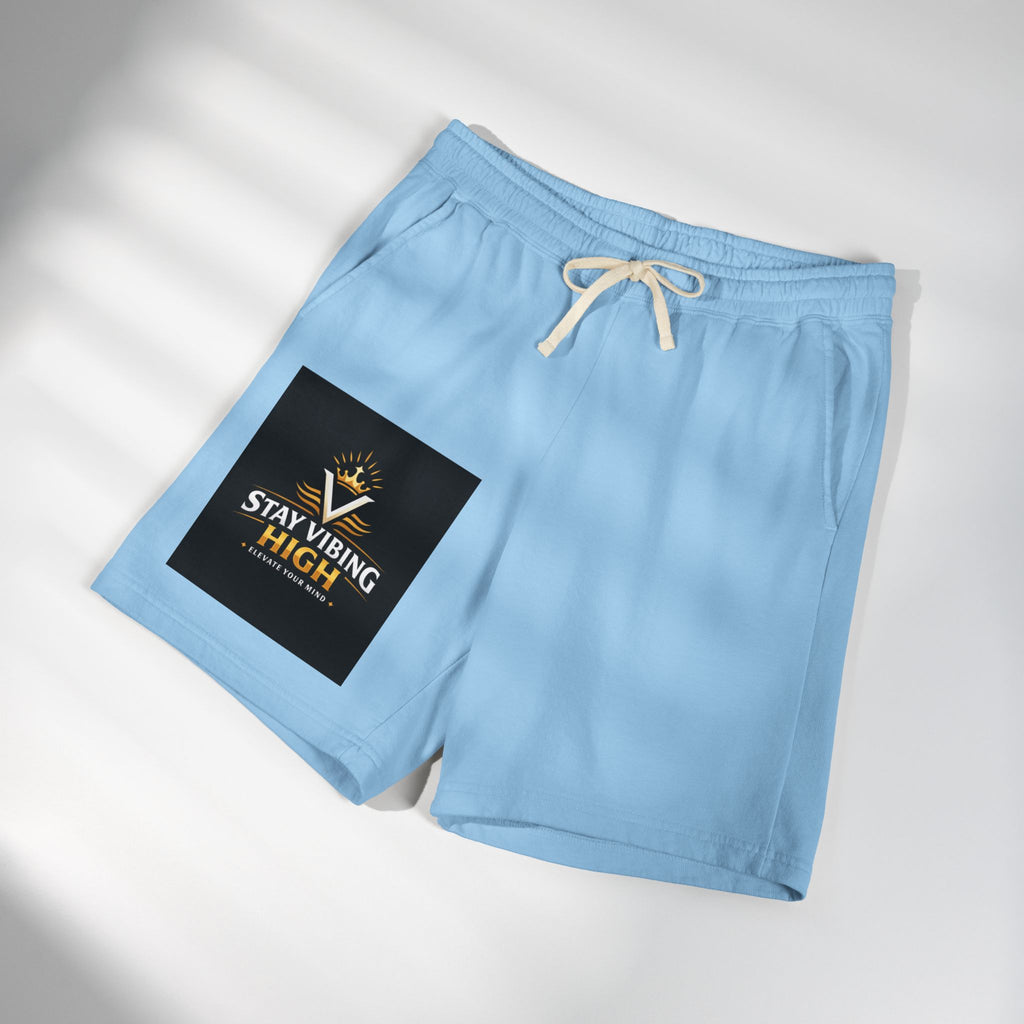 Stay Vibing High Sweat Shorts — Garment-Dyed Fleece Lounge Shorts