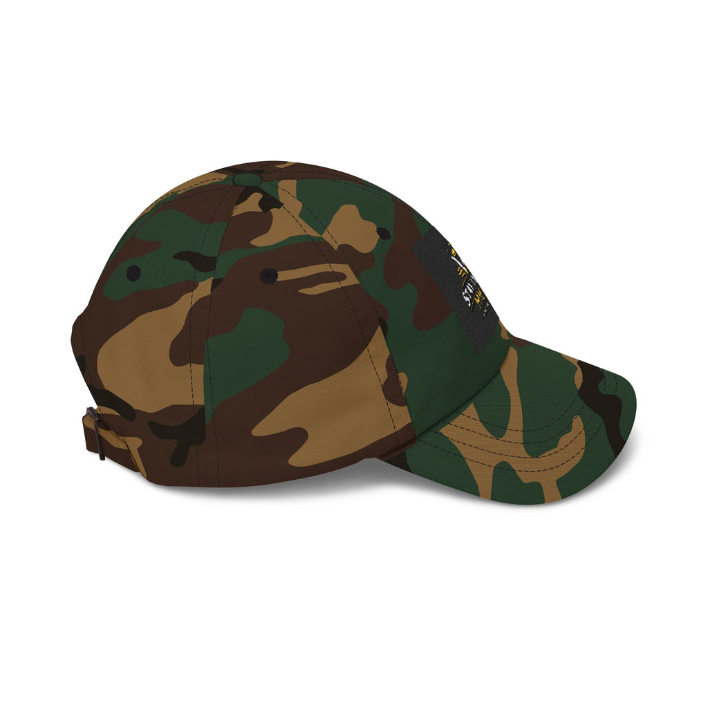 Stay Vibing High Dad Cap — Embroidered Retro Sunrise Hat