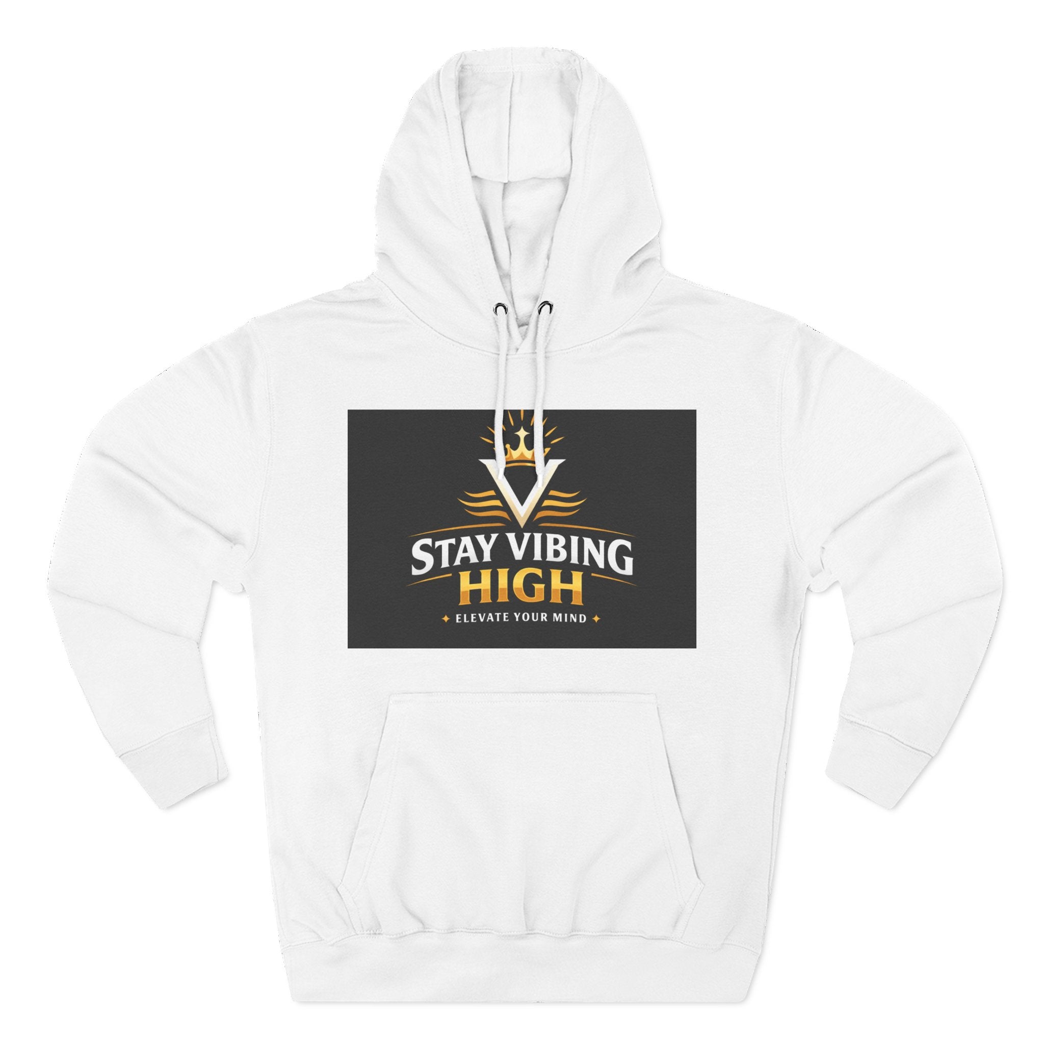 Stay Vibing High Hoodie — Inspirational Crown Graphic Pullover