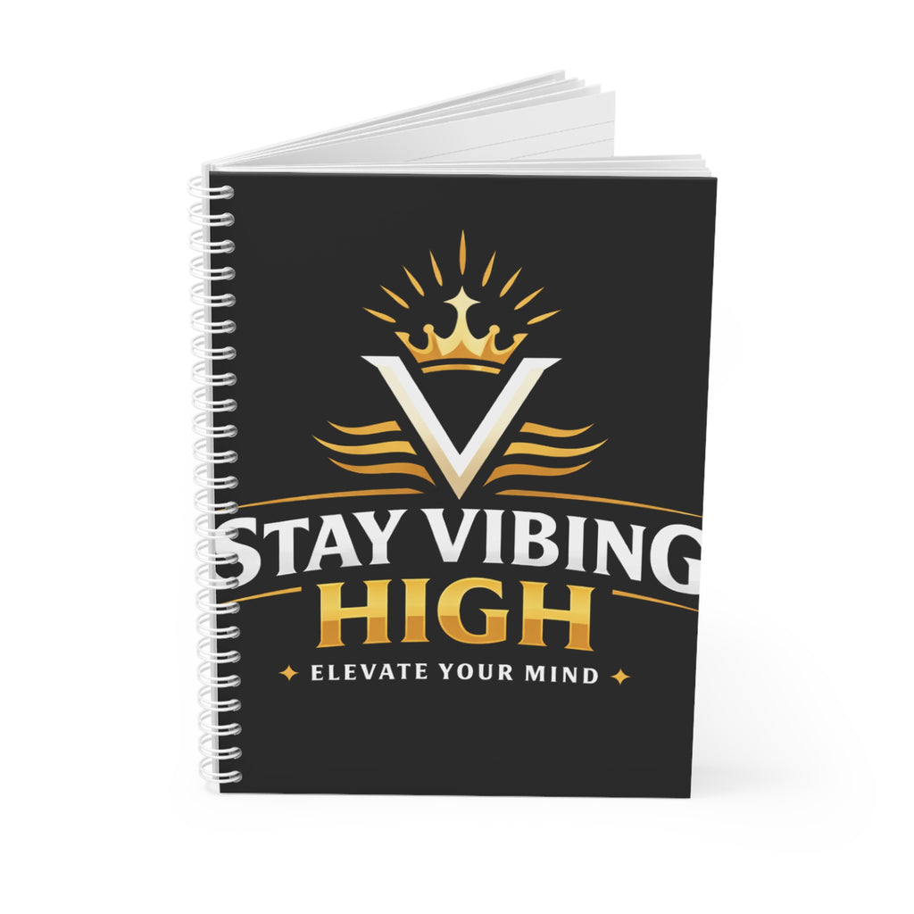 Stay Vibing High Spiral Notebook — 'Elevate Your Mind' Inspirational Journal