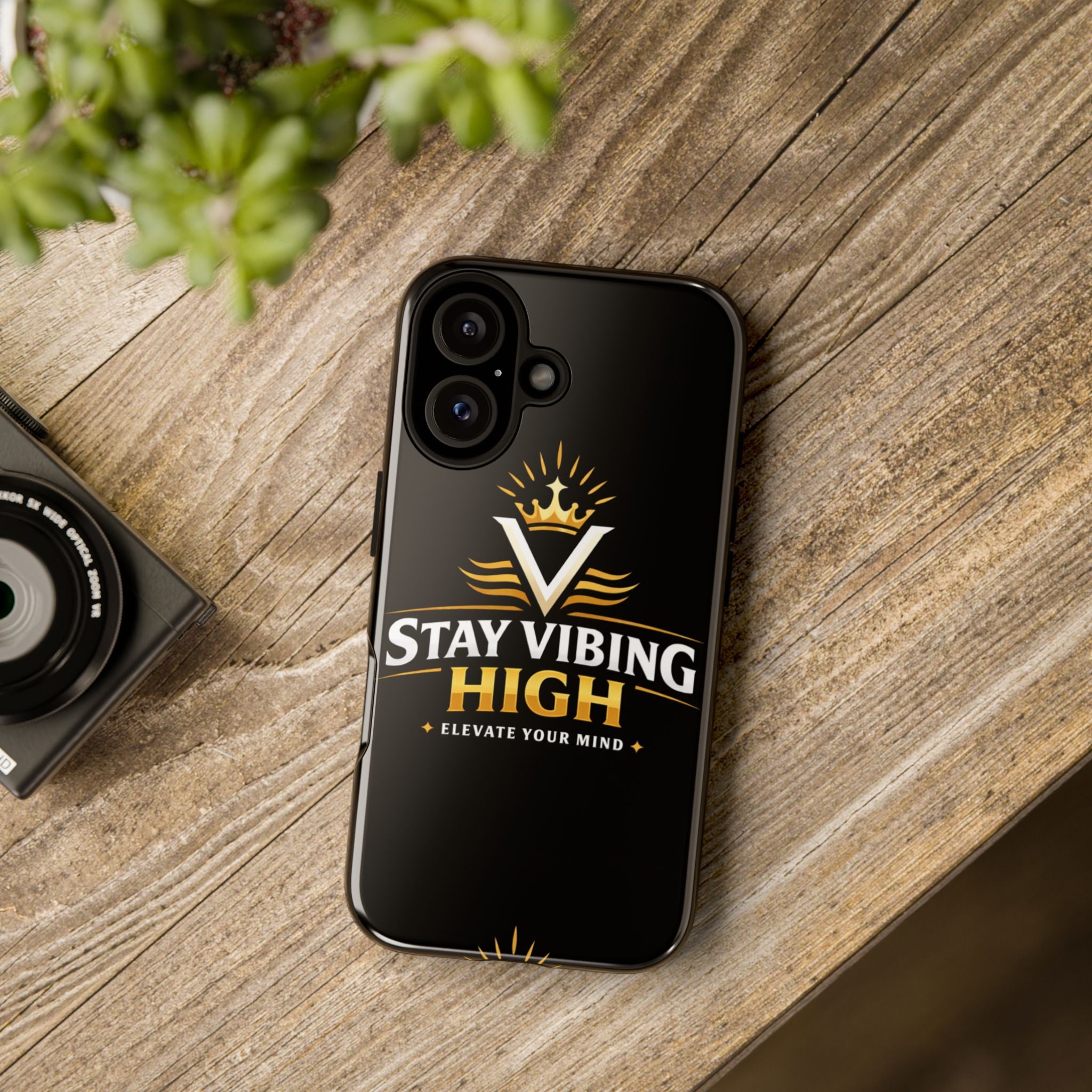 Stay Vibing High Phone Case — "Elevate Your Mind" Protective Tough Case