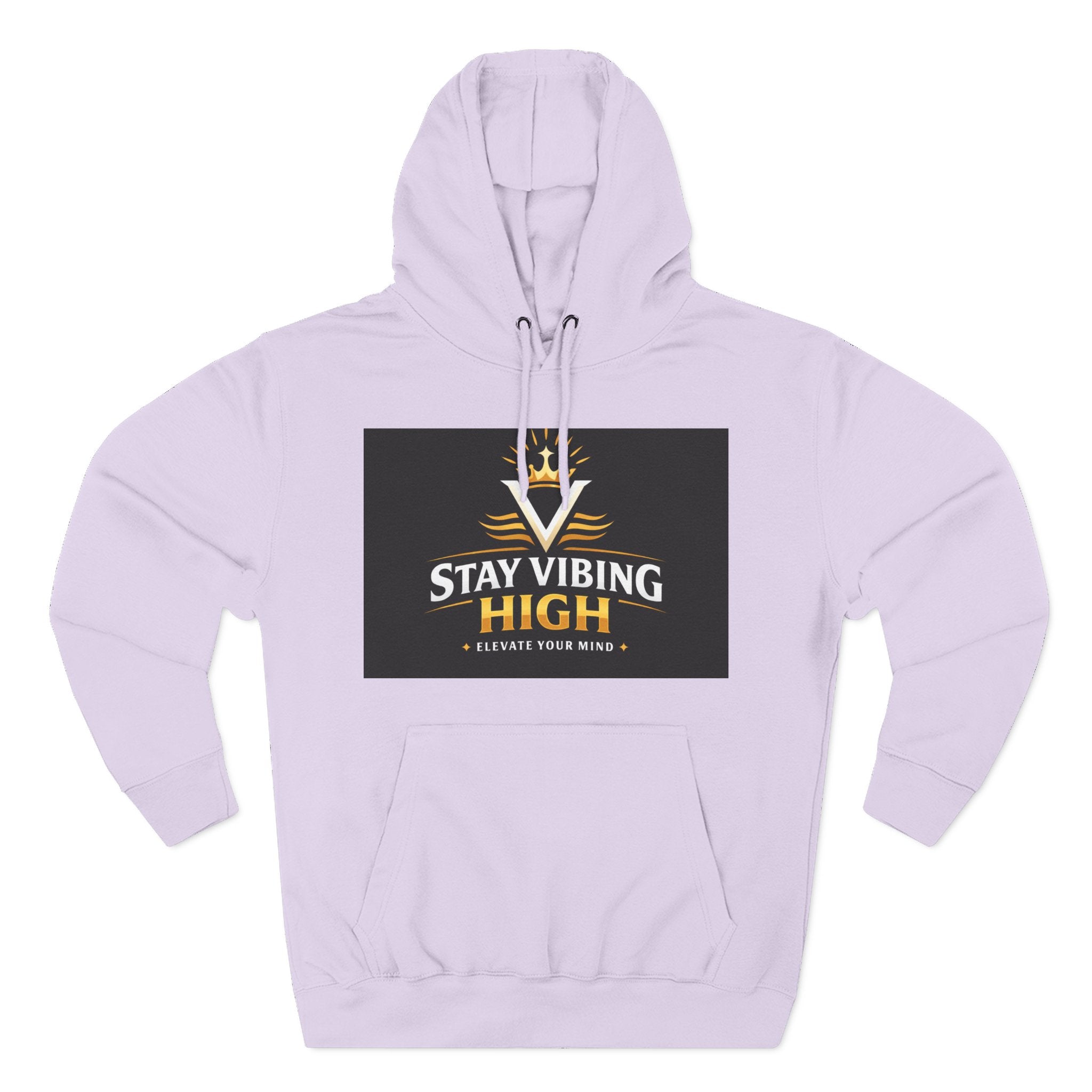 Stay Vibing High Hoodie — Inspirational Crown Graphic Pullover