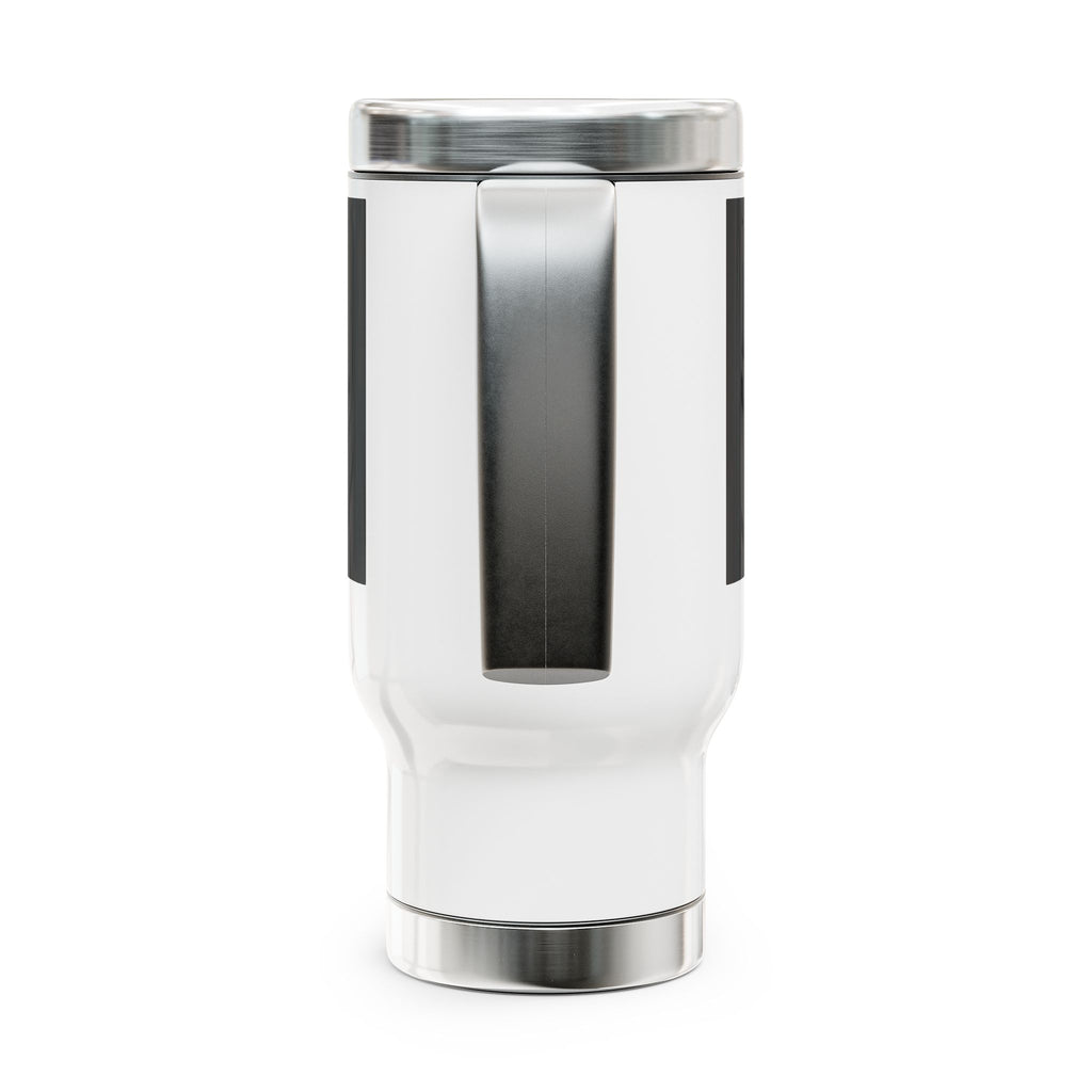 Stay Vibing High Travel Mug — 14oz Stainless Steel Handle Tumbler (Elevate Your Mind)