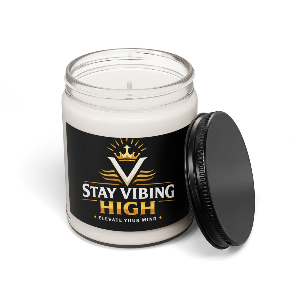 Stay Vibing High Scented Soy Candle — 9oz Motivational Aromatherapy Jar