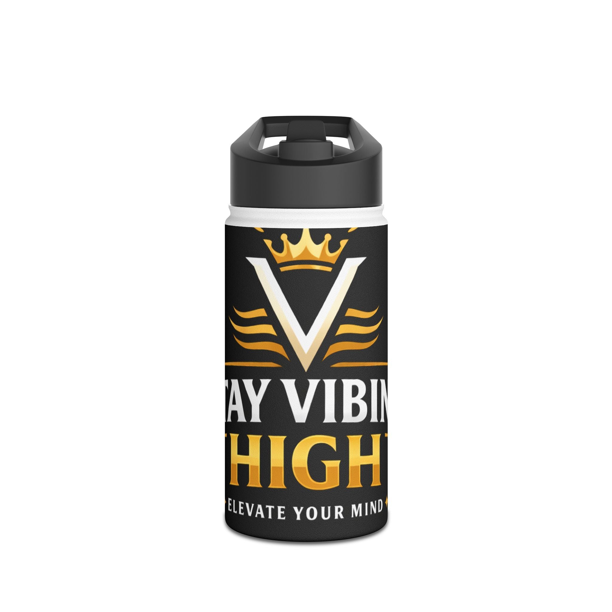 Stay Vibin' High Stainless Steel Water Bottle — 'Elevate Your Mind' Insulated Bottle