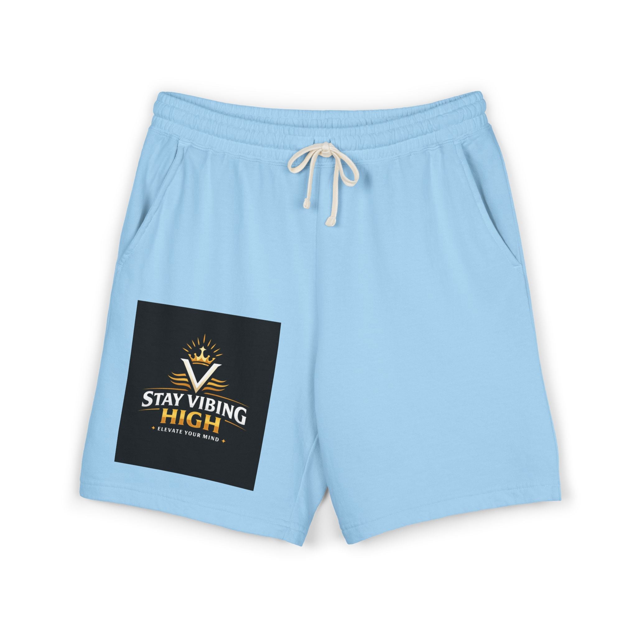 Stay Vibing High Sweat Shorts — Garment-Dyed Fleece Lounge Shorts