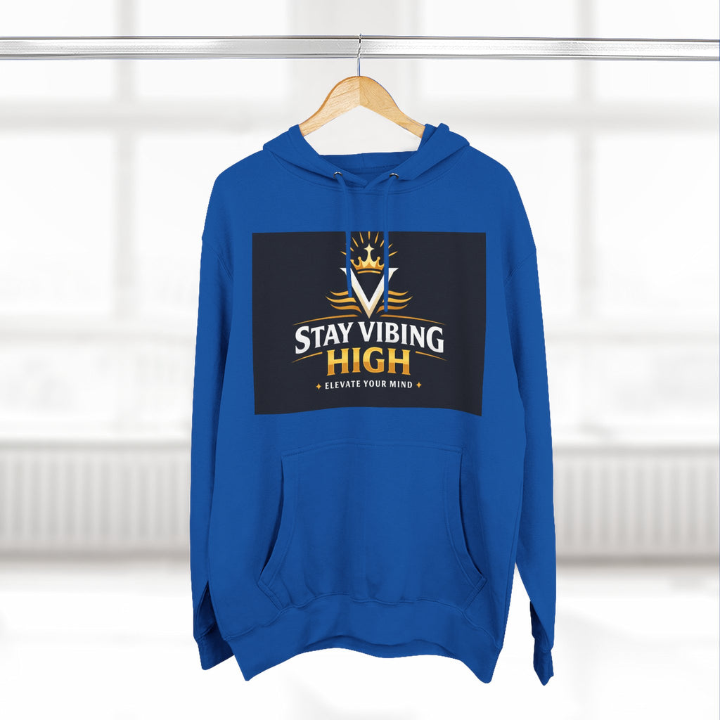 Stay Vibing High Hoodie — Inspirational Crown Graphic Pullover