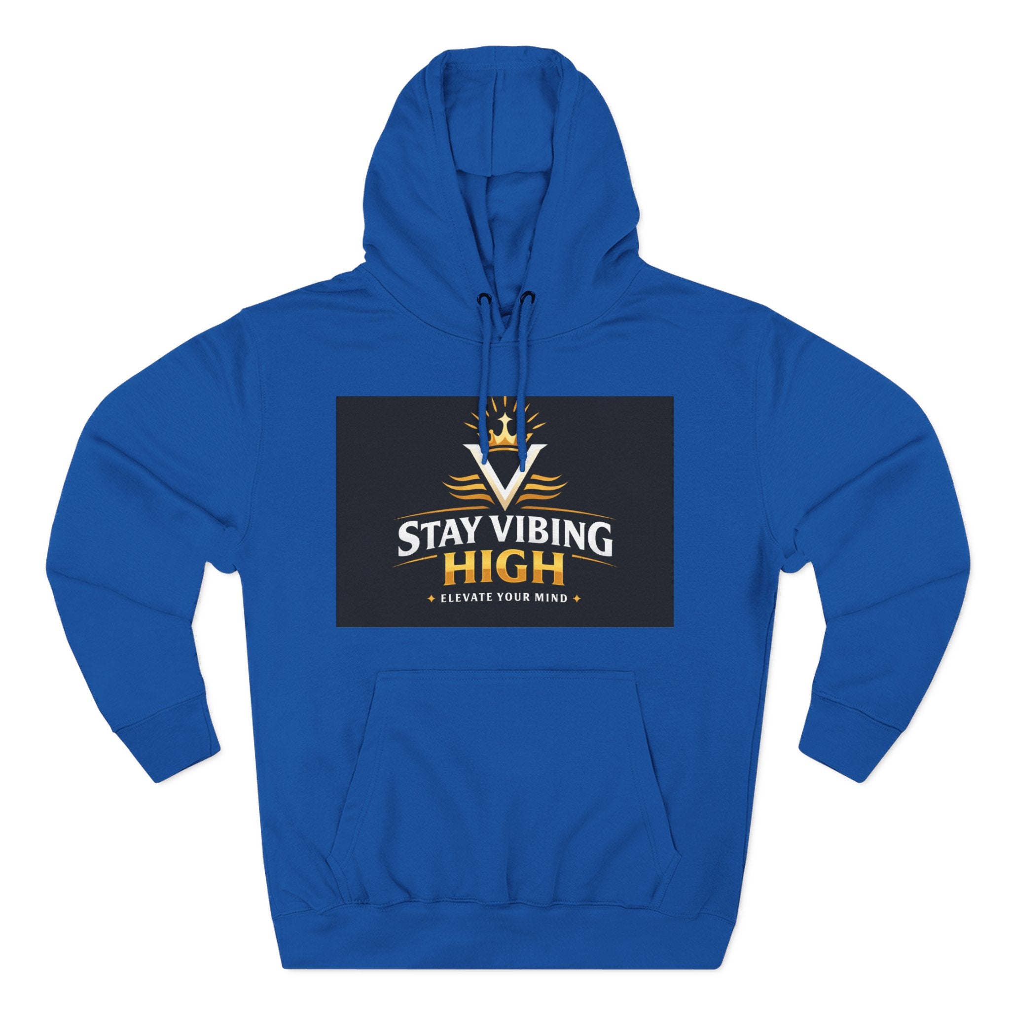 Stay Vibing High Hoodie — Inspirational Crown Graphic Pullover
