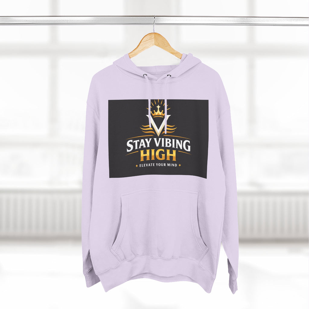 Stay Vibing High Hoodie — Inspirational Crown Graphic Pullover